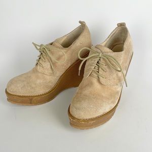 Suede platform booties